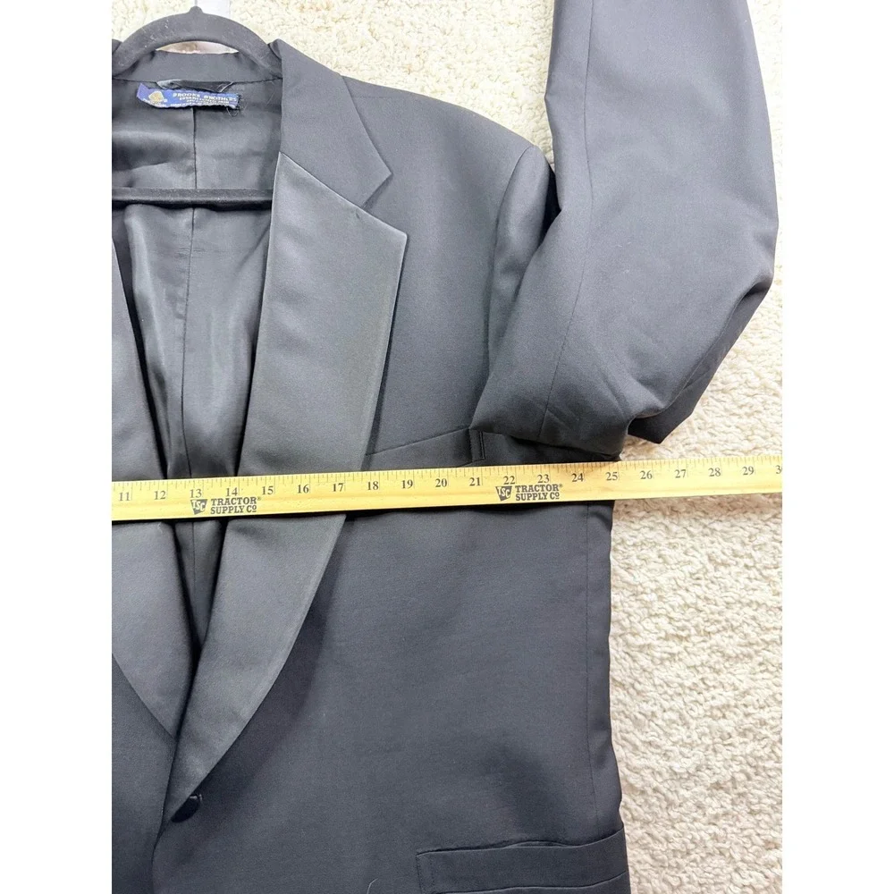 Brooks Brothers Tuxedo‎ Jacket Mens 46L Black Good Wool Peak Lapel With Bow Tie